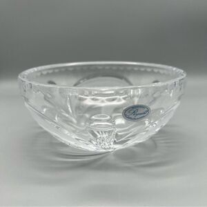 Rogaska Full Lead Crystal Frosted Swirl Bowl Candy Dish 5.5” Yugoslavia